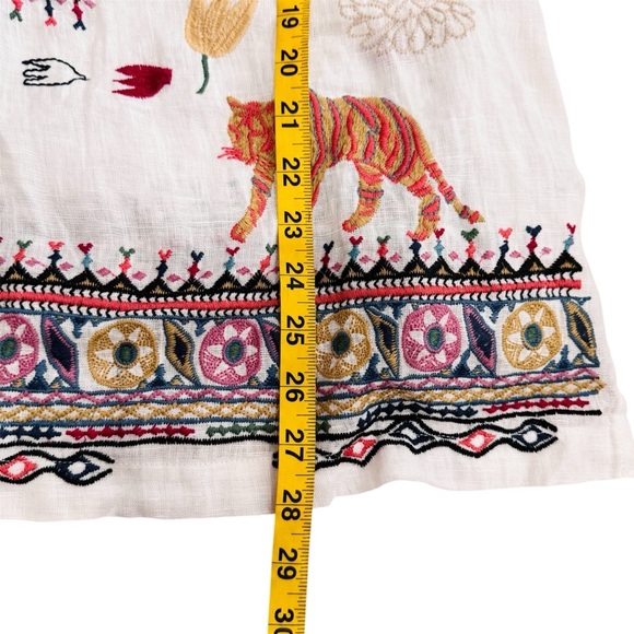 Johnny Was 100% linen embroidered blouse NEW - Picture 15 of 15